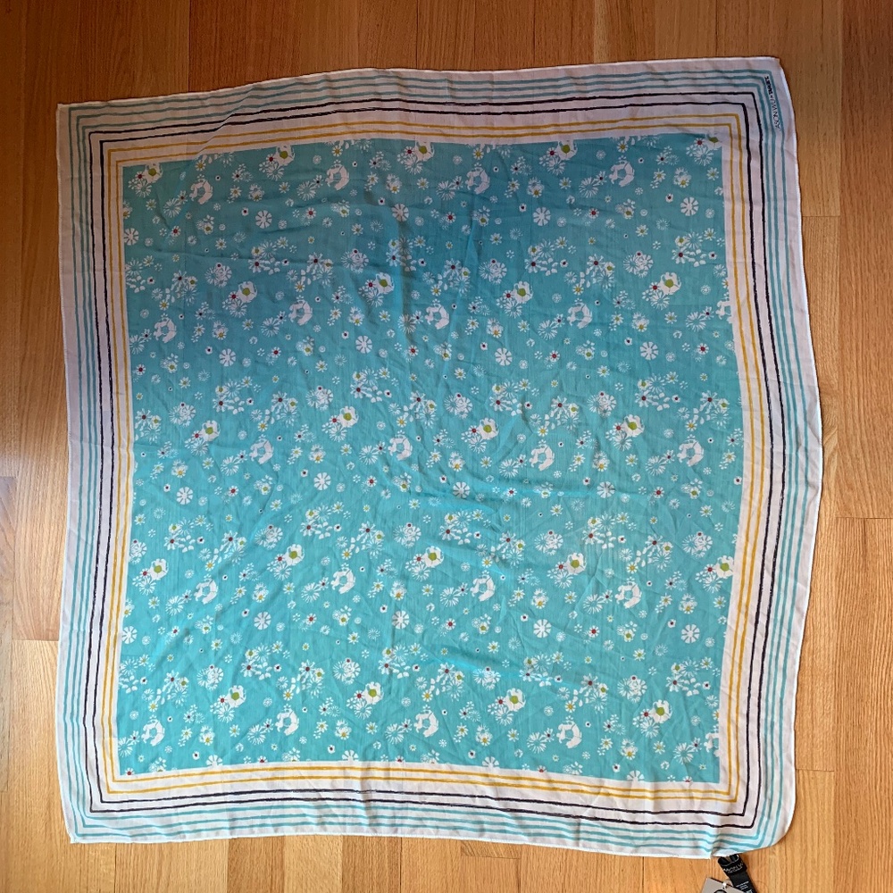 Jason Wu for Target Blue Floral Print Silky Scarf
